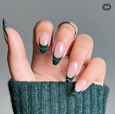 Dark Green Nail Ideas, Dark Green Nail, Green Nail Ideas, Elegant Manicure, Nude Polish, Green Nail Art, Red Polish, Holiday Nail Designs