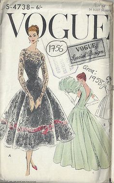 an old fashion sewing pattern for a woman's dress