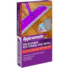 the rejuvenate microfiber floor pad refill is shown in purple