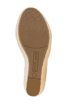 Elevate your warm weather looks with this espadrille-inspired wedge sandal with a supple suede upper above plush layers of PORON® and memory foam cushioning. 3" heel; 1" platform Memory foam cushioning Multilayered, PORON®-cushioned footbed with arch support Leather upper and lining/rubber sole Imported Slip-on Platform Wedge Espadrille Sandals, Beige Wedge Espadrilles With Textured Sole, Beige Espadrilles With Cushioned Footbed And Wedge Heel, Beige Wedge Heel Espadrilles With Cushioned Footbed, Natural Wedge Sandals With Textured Footbed, Flat Heel Synthetic Espadrilles With Cushioned Footbed, Platform Closed Toe Synthetic Espadrilles, Synthetic Platform Wedge Heel Espadrilles, Straw Espadrilles With Textured Footbed And Round Toe