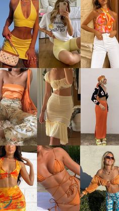 Leo Energy, Island Outfit, Beach Fits, Casual Day Outfits, Yellow Orange, Outfit Of The Day, Spring Summer, Hairstyles, Energy