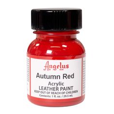 an orange red acrylic leather paint