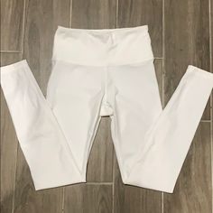 White Leggings, Size Small. Material Is Thick And Not See Through! Never Worn Out, Only Have Tried Them On. White High Waist Leggings For Yoga, White Stretch High Rise Pants, White High Waist Tight Yoga Pants, White High Waist Stretch Leggings, White Stretch Full Length Leggings, White High-waist Stretch Leggings, White Leggings, Pant Jumpsuit, Color White