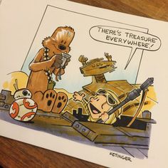 a star wars scene with chew - oo and bbg