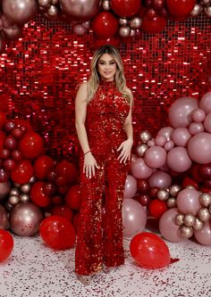 A dreamy red outfit, this gorgeous stretch velvet jumpsuit features a halter neck, bodycon with elegant gold and red sequins down the front and back, perfect outfit for the holiday season. ∙Model wearing size Small 𝑺𝒊𝒛𝒆 𝑪𝒉𝒂𝒓𝒕: • 2-4 Small • 6-8 Medium • 10-12 Large 𝑺𝒉𝒊𝒑𝒑𝒊𝒏𝒈 • This Item ships for free. 𝑹𝒆𝒕𝒖𝒓𝒏𝒔 • Returns (For store credit only) accepted within 30 days after your package has been delivered. 𝑪𝒂𝒏𝒄𝒆𝒍𝒍𝒂𝒕𝒊𝒐𝒏𝒔 • Can be canceled within 30 min. Sequin Romper Outfit, Red Sequin Jumpsuit, Red Velvet Jumpsuit, Mexican Style Dresses, Holiday Jumpsuit, Cocktail Jumpsuit, Birthday Vibes, Sequin Halter, Sequin Rompers