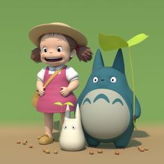 Mei&Totoro basic version, Jaeyeon Nam on ArtStation at https://www.artstation.com/artwork/KakYk4 Mei Totoro, Digital Character, Studio Ghibli Characters, Animation Character, Art Journal Therapy, 3d Studio, Japanese Characters, Animation Art Character Design, My Neighbor Totoro