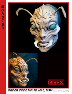 an advertisement for a monster mask is shown