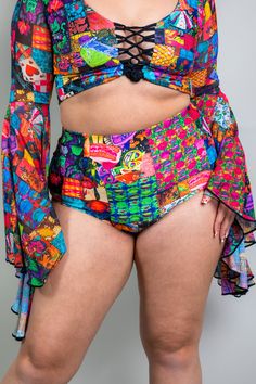 Get ready to rave with Madness High Waisted Bottoms! These bottoms are all about the fun! Perfect for adding some playful flair to your rave outfit. 😎 Product Details A Quilt of Curiosities 🫖 🎩 Medium Coverage Bottoms Self: 85% Recycled PET Polyester, 15% Spandex Lining: 90% Polyester 10% Spandex Made on Recycled Material ♻️ Soft and Stretchy Handmade in San Diego, CA Satisfaction Guaranteed Lifetime Warranty *Daru is wearing a size Large. Due to varying screen display settings, you may see s Rave Look, Rave Wear Outfits, Rave Bottoms, Fabric Images, High Waisted Bottoms, Website Images, Fashion Family, Rave Outfit, Media Coverage