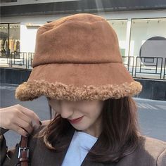 FREE SHIPPING ON ALL ORDERS OVER $50 | 100% SATISFACTION GUARANTEED Click "ADD TO CART" To Get Yours Now | Up To 60% OFF ✨  A warm hat specially designed for the winter, this Arimonz Warm Women Bucket Hat Winter Suede Artificial Fur Thick Warm Plush Cap is made of high-quality high-density artificial fur with leather details, to keep you warm on these cold winter days. It also looks fashionable and cute. With charming designs, it's a must-buy for girls. 📌 Very Soft To The Touch 📌 Made With Woo Vintage Boho Outfit, Women Bucket Hat, Bucket Hat Winter, Fur Bucket, Faux Fur Bucket Hat, Fur Bucket Hat, Faux Fur Hat, Hat Wool, Coffee Fashion