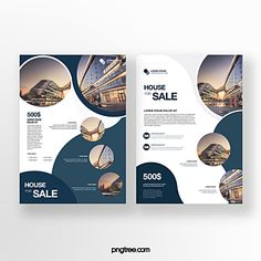 a brochure design for a real estate sale