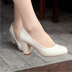 Cream Heels, Heeled Pumps, Low Heel Pumps, Black Pumps Heels