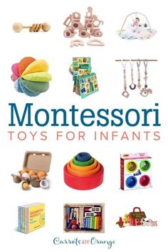 the cover of montessori toys for infants