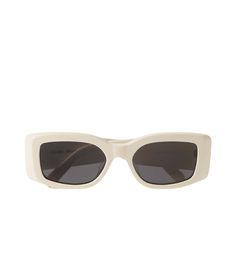 Find CELINE Triomphe Oversized Square-frame Acetate Sunglasses on Editorialist. CELINE Eyewear's sunglasses are a chic, timeless style that you'll turn to for years to come. Made from acetate, they have oversized square-shaped frames and are adorned with a gold 'Triomphe' emblem at the arms. White Acetate Sunglasses For Summer, Modern Cream Sunglasses With Square Frame, Chic Cream Sunglasses With Tinted Lenses, Modern Cream Square Frame Sunglasses, Luxury Cream Sunglasses For Summer, Square Frames, Eyewear Sunglasses, Timeless Fashion, Square