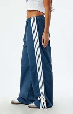 Navy Wide Leg Track Pants High Waisted Track Pants, Adidas Cotton Track Pants, Sst Track Pants, Track And Field Pants, Gap Blue Sweatpants, Casual Track Pants, Nike Baggy Vintage Nylon Track Pants Jogger, Blue Gym Pants, Nike Sweatpants Windbreaker