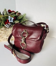 SAKS FIFTH AVENUE Top Handle Shoulder/Crossbody Bag Purse Merlot Wine 9x6.5x2” | eBay Burgundy Shoulder Bag With Metal Hardware For Everyday Use, Everyday Use Burgundy Shoulder Bag With Metal Hardware, Burgundy Crossbody Shoulder Bag With Gold-tone Hardware, Burgundy Crossbody Shoulder Bag With Detachable Handle, Burgundy Crossbody Satchel, Formal Burgundy Bags With Metal Hardware, Burgundy Crossbody Bag As Gift, Burgundy Crossbody Bag For Gift, Burgundy Crossbody Shoulder Bag As Gift