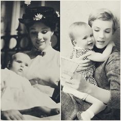 an old black and white photo shows two women holding babies in their arms, while the third woman holds a baby