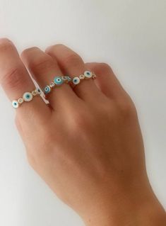 Evil eye ring is adjustable. These Turkish Eye Rings are great for daily wear. Blue eye jewelry would be the perfect gift for someone special. For more evil eye rings, click the link below; https://www.etsy.com/shop/EyeDesignsbyGG?ref=search_shop_redirect&section_id=30300373 Blue Stackable Midi Rings, Blue Evil Eye Ring Jewelry, Adjustable Evil Eye Open Ring Jewelry, Adjustable Open Ring With Evil Eye, Adjustable Open Ring With Evil Eye Detail, Adjustable Evil Eye Ring Jewelry, Adjustable Blue Open Ring Jewelry, Blue Stackable Midi Rings As A Gift, Blue Stackable Midi Rings For Gift