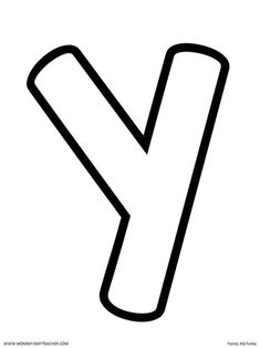 a black and white drawing of the letter y