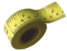 a measuring tape is shown on a white background