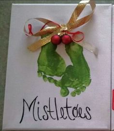 someone made this handprinted christmas ornament for their child's book