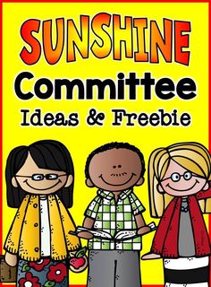 a poster with the words sunshine, committee and freebie