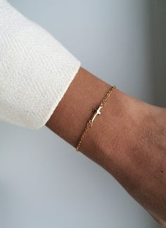 "Dainty bracelet with cross for everyday wear Made from PVD gold plated stainless steel - it means it is waterproof/sweatproof, extremaly durable gold plating, the gold colour remains Bracelet looks nice as a minimalist accessory and also in the stack Choose your lenght: 16 cm = 6.3\" 17 cm = 6.7\" 18 cm = 7\" 19 cm = 7.5\" 20 cm = 7:9\" - if you are not sure, you can choose version with an extender 16 - 20 cm (6.3\" - 7.9\") Perfect as a gift for friend, mom, .. You will recieve your bracelet n Minimalist Bracelet Stack, Trendy Gold Cross Jewelry, Gold Cross Bracelets For Everyday, Everyday Gold Cross Bracelets, Gold Cross Bracelet For Everyday Wear, Bracelet With Cross, Gold Chain Bracelet, Minimalist Accessories, Dainty Bracelet