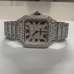 Iced Out VVS1 Moissanite Diamond Watch, Luxury 41MM Stainless Steel Automatic Timepiece for men  Main Stone  Shape            : Round Gems Stone : Moissanite Color             : White Carat Weight : 27Ct Size                : 41MM Clarity           : VVS1 Making Process : Handmade All Jewelry Making Steel, Stainless Steel, 925 Sterling Silver, 10k, 14k, 18k Gold With Moissanite  Processing Time : 1 to 3 Days Shipping Time : 8 to 10 Days Fast Shipping : 4 to 6 Days Parcel Service using USPS, FedEx, Aramex, UPS, DHL Parcel Service, Watch Luxury, Custom Pendants, Diamond Watch, Wristwatch Men, Wrist Watches, Moissanite Diamonds, Jewellery And Watches, Favorite Jewelry