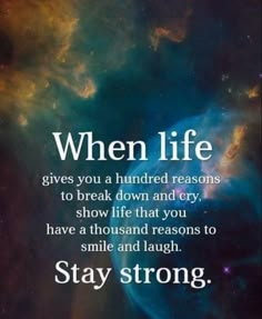 an image of a quote on the topic of stay strong