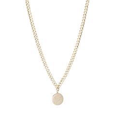 Medallion Signet Necklace Signet Necklace, Gold Medallion Necklace, Block Font, West Coast Fashion, Gold Medallion, Family Jewels, Medallion Necklace, 14k Gold Necklace, Gold Necklace Women