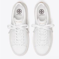 Classic Court Sneaker By Tory Burch With White Calfskin Leather Outer. The Howell Has The Look Of A 70s Tennis Shoe, Exceptionally Lightweight With Soft Cushioned Midsole. Lace-Up Front And Rolled Double T Logo At Heel Counter With Gripped Herringbone Rubber Outsole. New Never Worn Without Tags. Size 11 70s Tennis, Tory Burch Sneakers, T Logo, Luxury Sneakers, Tory Burch Shoes, Tennis Shoes, White Sneaker, Womens Shoes Sneakers, White Leather