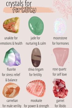 Crystals For Fertility, Goddess Magick, Boost Fertility, Powerful Crystals, Healing Magic