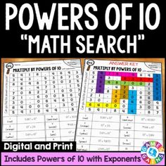 the power of 10 math search for students