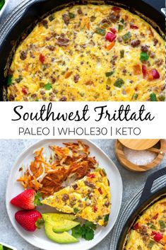 southwest frittata is an easy and delicious meal that's ready in under 30 minutes