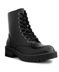 Sugar Women's Kaedy Combat Boots - Macy's Shoes Boots Combat, Women's Combat Boots, Combat Boots Style, Flat Heel Boots, Womens Combat Boots, Black Combat Boots, Lace Up Combat Boots, Ankle Shoes, Shoes Boots Ankle