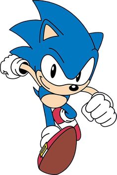 sonic the hedge cartoon character running