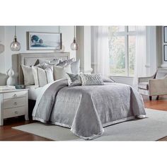 Cloud 9 Amani Coverlet Set, Grey - Accessories - High Fashion Home King Bedding, King Quilt Sets, Grey Quilt, Velvet Quilt, Coverlet Set, High Fashion Home, Oblivion, King Quilt, Quilt Set