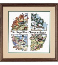 a cross stitch pattern with the words to everything there is a season