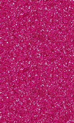 pink glitter background with white dots on the top and bottom half of the image in full color