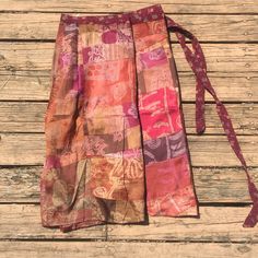 Beautiful Silk Patchwork Skirt From India. Bx2 Price Firm Thank You Summer Patchwork Wrap Skirt, Silk Patchwork, Silk Wrap Skirt, Patchwork Skirt, Silk Wrap, Red Brown, Wrap Skirt, Womens Skirt, Thank You