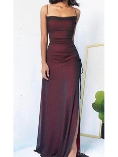 New Mermaid Halter Sleeveless Vintage Stylish Long Women Best Evening – bridalsew Prom Dress Inspo, Custom Prom Dress, Burgundy Prom Dress, Prom Dress Inspiration, Pretty Prom Dresses, Custom Size Dresses, فستان سهرة, Looks Street Style, Prom Outfits