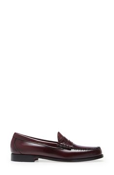 This classic penny loafer boasts handsome moc-stitching and classic beefroll details that pair equally well with crisp suits and casual shorts. Leather upper, lining and sole Imported Penny Loafers Men, Penny Loafers, Penny, Casual Shorts, Timeless Fashion, Leather Upper, Loafers, Nordstrom, Leather