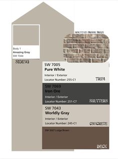 the exterior color scheme for a brick house