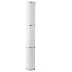 a tall white pole with two metal ends