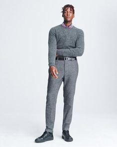 Daniel Relaxed Fit Men's Trousers in Black & White | rag & bone Winter Business Casual Tweed Pants, Winter Tweed Pants For Business Casual, Tweed Pants For Business Casual In Winter, Casual Wool Pants With Straight Hem, Tweed Trousers For Business Casual, Tweed Pants For Business Casual, Business Casual Tweed Pants With Herringbone Pattern, Tailored Wool Casual Pants, Casual Wool Dress Pants With Tapered Leg