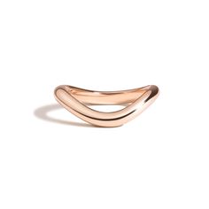 Shahla Karimi Cloud Wedding Band 14K Rose Gold Luxury Rose Gold Stackable Rings With Polished Finish, Luxury Rose Gold Stackable Rings For Formal Occasions, Modern Rose Gold Stackable Rings For Formal Occasions, Formal Rose Gold Stackable Rings With Open Band, Promise Stackable Rings In Rose Gold With Polished Finish, Cloud Wedding, Jenga Tower, Cloud Ring, Contour Ring