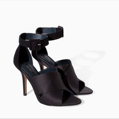 Brand New With Tags, Never Worn Size: Eur 37 / Us 6.5 Open Toe, Ankle Strap With Buckle Closure Elegant Spring Heels With Padded Ankle, Zara Ankle Strap Heels For Work, Chic Ankle-high Sandals With 4-inch Heel, Chic Ankle-high Sandals For Night Out, Chic Ankle-high Sandals For Formal Occasions, Chic Ankle-high Formal Sandals, Spring Evening Heels With Padded Ankle, Chic Ankle-high Sandals With Heel Loop, Chic Heels With Heel Loop For Work