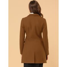 Be cozy in this warm winter coat which is cut with a notched lapel and versatile pockets for a feminine chic longline silhouette. Wear the trench coat for an elegant chic look in Coffee shops, Shopping, Work, Office, Business, Weekend Gathering, Formal, and Outdoors in chilly winter. Simply pair it with sophisticated clutch bags and chic high-heeled shoes for an elegant look. Winter Pea Coat, Long Overcoat, Winter Outwear, Weekend Party, Long Winter Coats, Feminine Chic, Business Work, Wool Peacoat, Long Winter