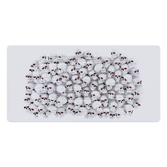 a bunch of white balls sitting on top of each other in front of a white background