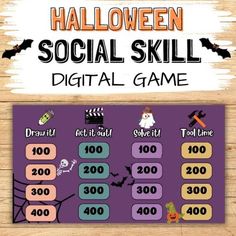 a halloween social skill game for kids to play on the computer or in the classroom