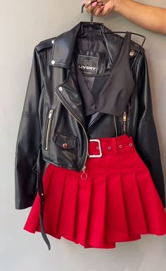 Red And Black Outfits Baddie, Fiesta Outfit, Fasion Outfits, Easy Trendy Outfits, Fashion Design Clothes